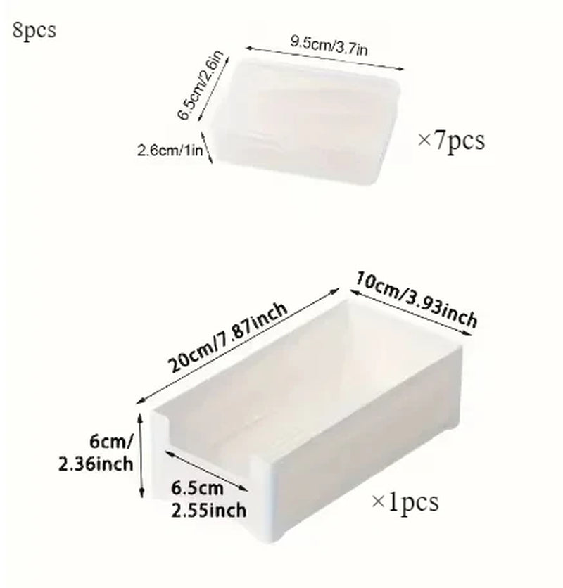 8Pcs Data Cable Storage Box, Cable, Phone Charger Organizer, Rotator, Desk Cable Management Box