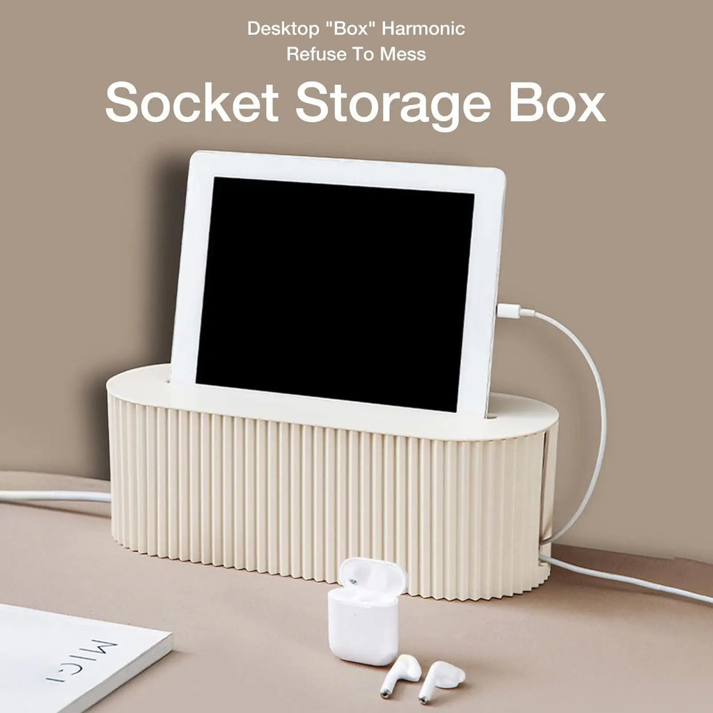 33X13.2X11Cm Cable Management Box Wire Junction Board Storage Box Hide Wires Power Strips Desk Cable Computer Organizer Box