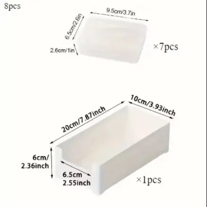 8Pcs Data Cable Storage Box, Cable, Phone Charger Organizer, Rotator, Desk Cable Management Box
